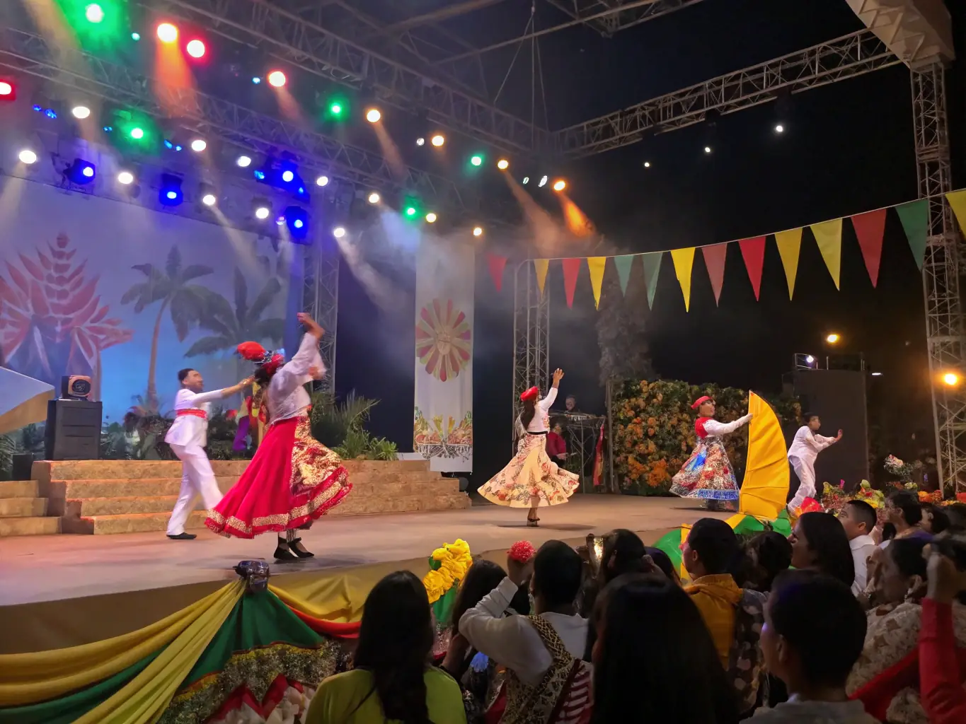 A scene from a cultural event at the RCF, featuring traditional music and dance, highlighting the celebration of local culture and heritage.