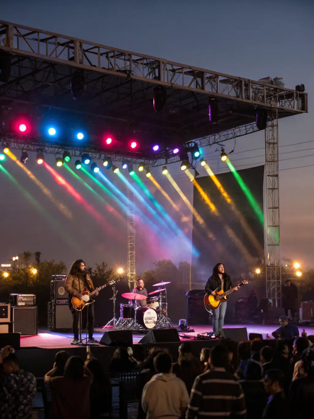 A captivating photo of a local band performing live music at an RCF-hosted community concert, highlighting the cultural events.